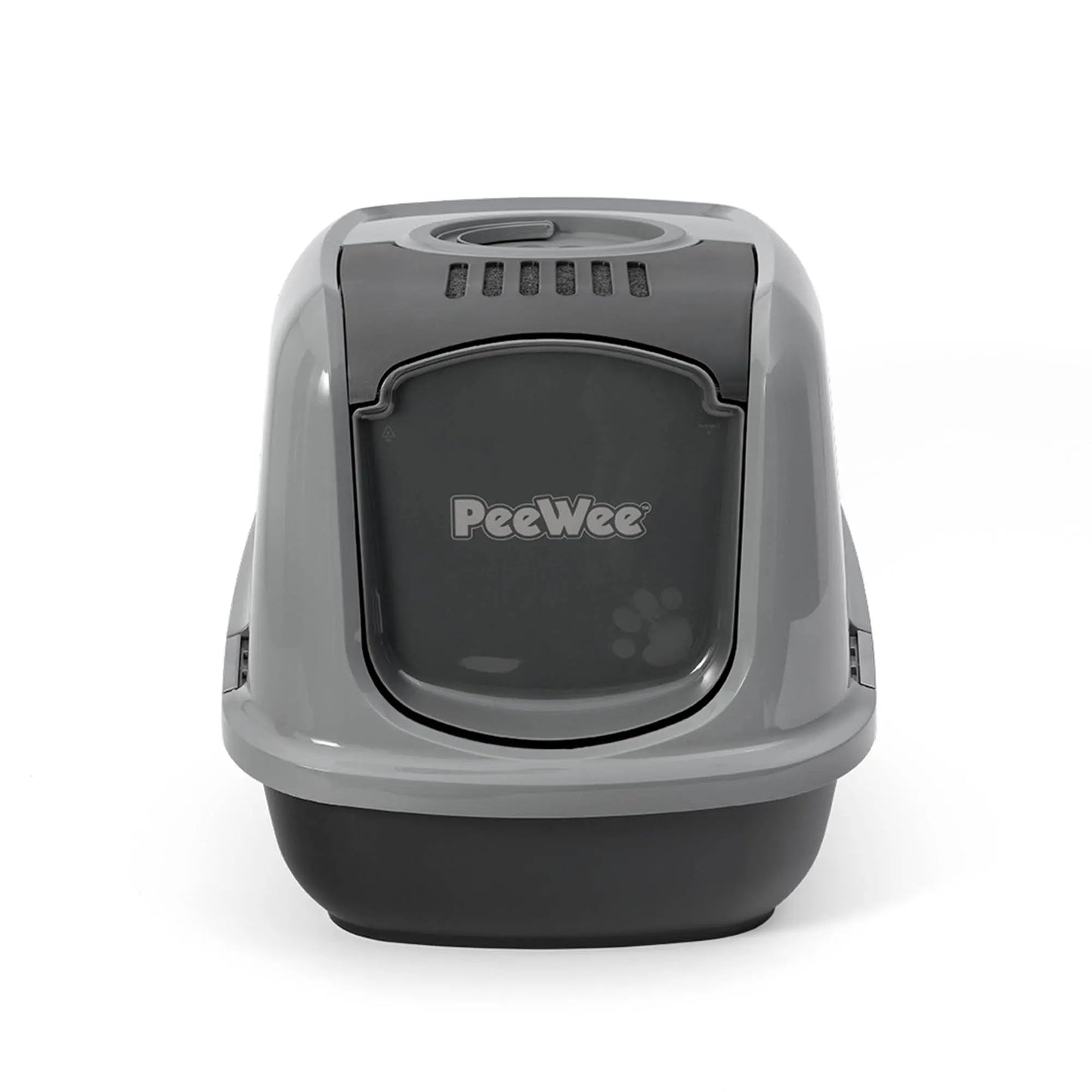 PeeWee EcoDome XXL bac à litière avec couvercle gris – Set de Base + 3 kg granulés de bois