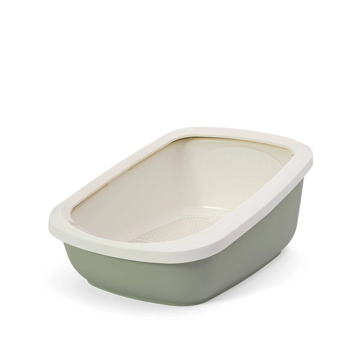 PeeWee EcoGranda XXL bac à litière ouvert vert sauge – Set de Base + 3 kg granulés de bois
