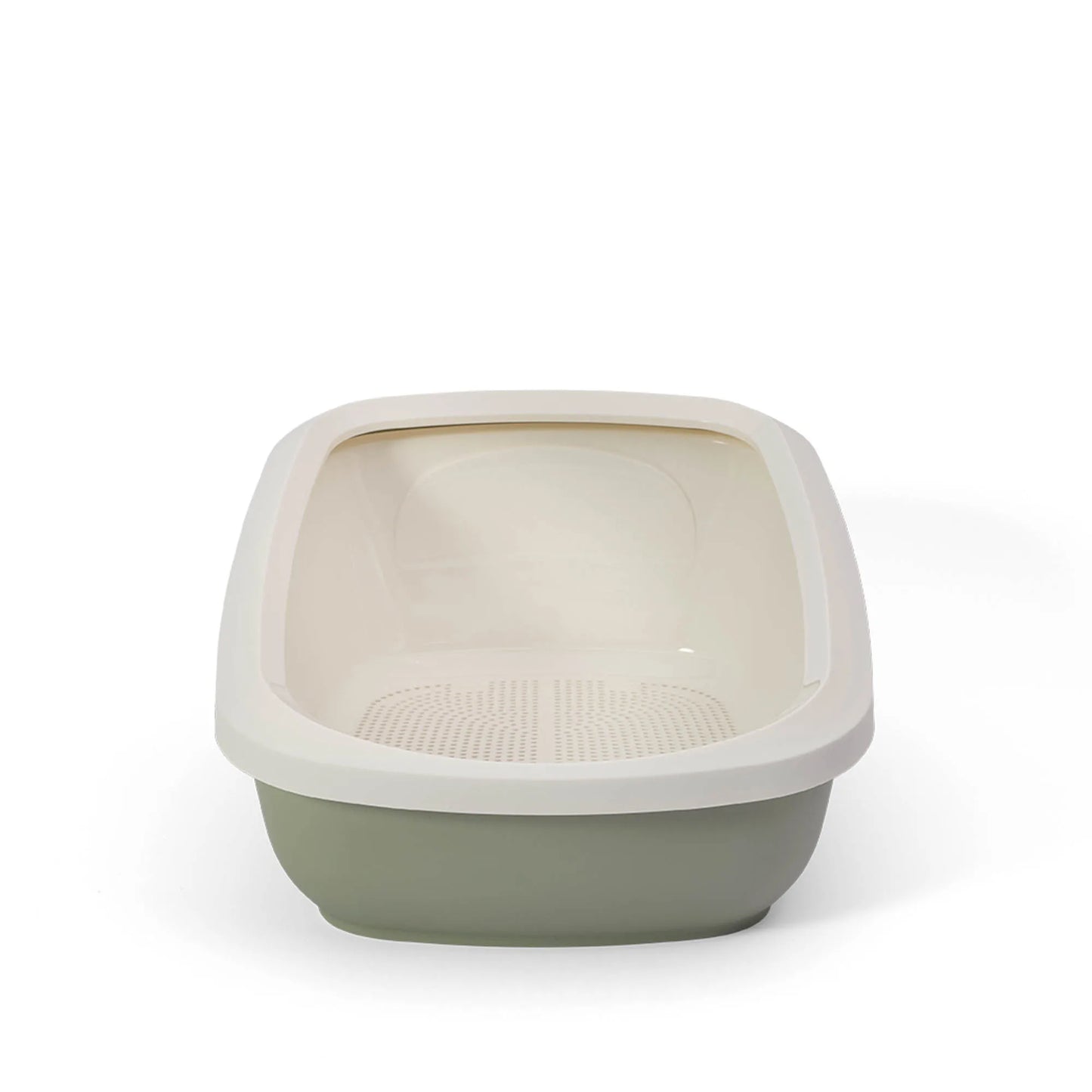 PeeWee EcoGranda XXL bac à litière ouvert vert sauge – Set de Base + 3 kg granulés de bois