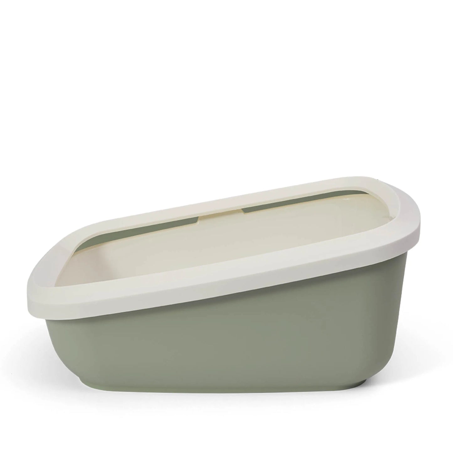 PeeWee EcoGranda XXL bac à litière ouvert vert sauge – Set de Base + 3 kg granulés de bois