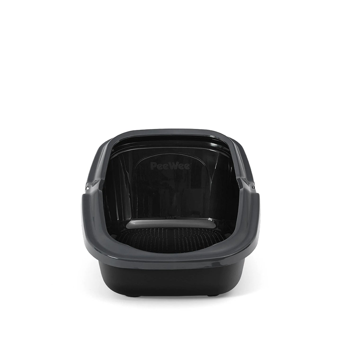 PeeWee EcoMinor bac à litière ouvert anthracite-noir – Set de Base + 3 kg granulés de bois