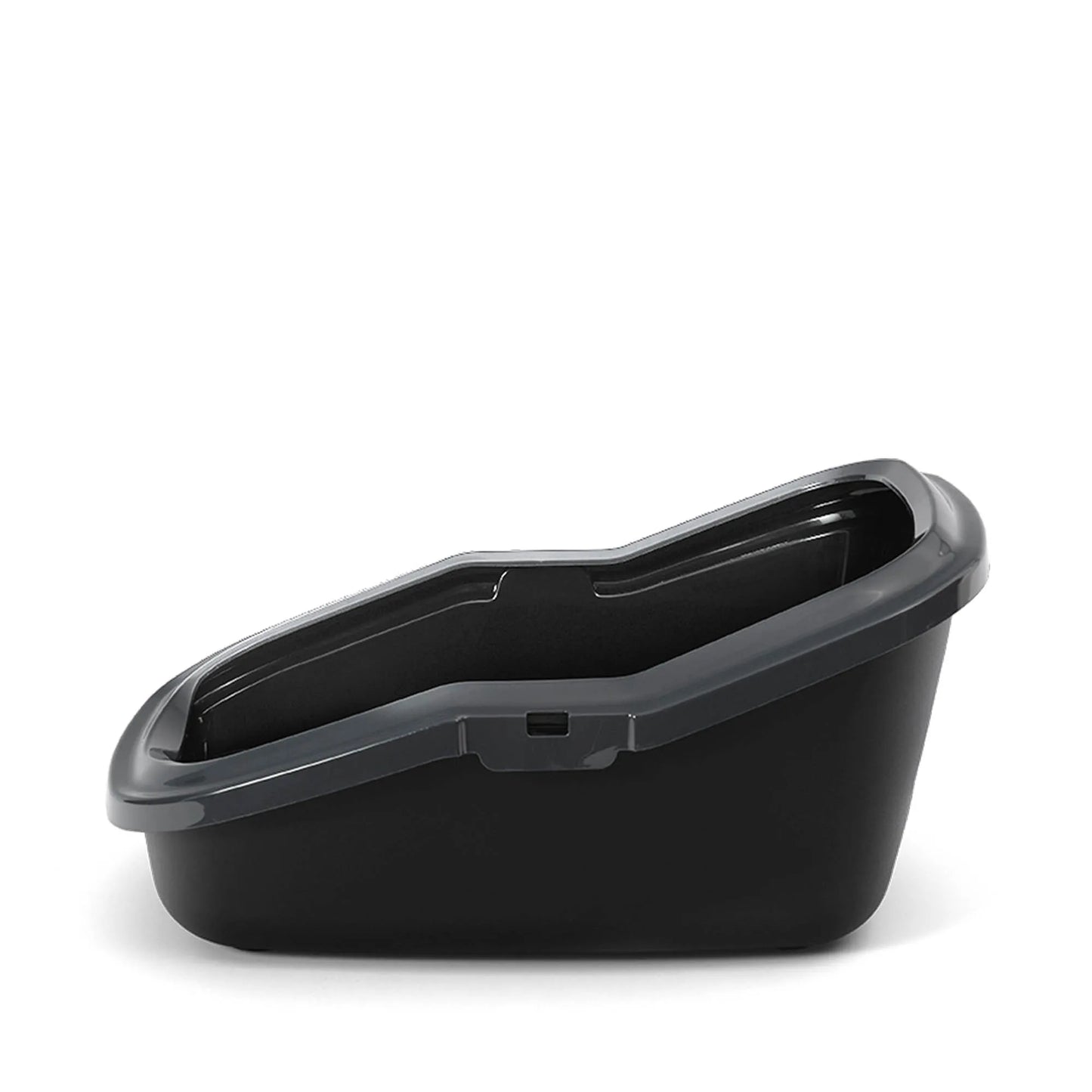 PeeWee EcoMinor bac à litière ouvert anthracite-noir – Set de Base + 3 kg granulés de bois