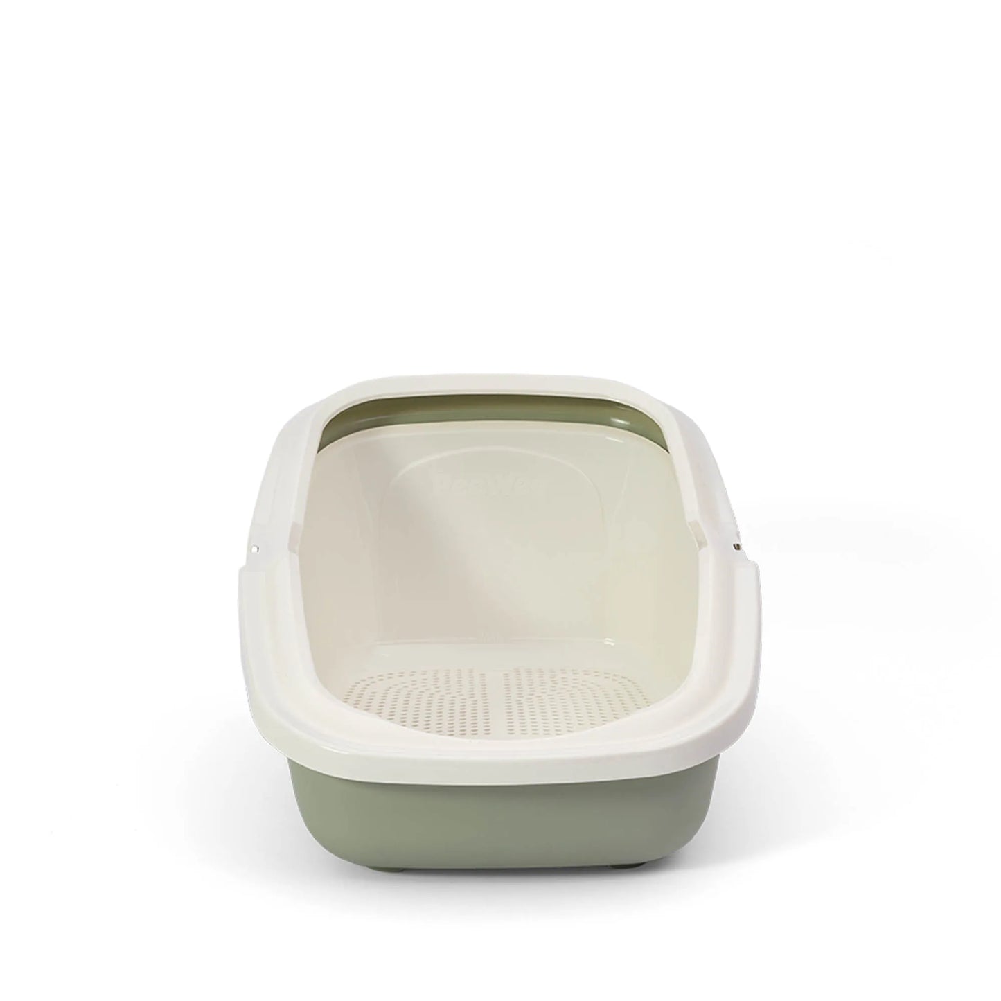 PeeWee EcoMinor bac à litière ouvert vert sauge – Set de Base + 3 kg granulés de bois