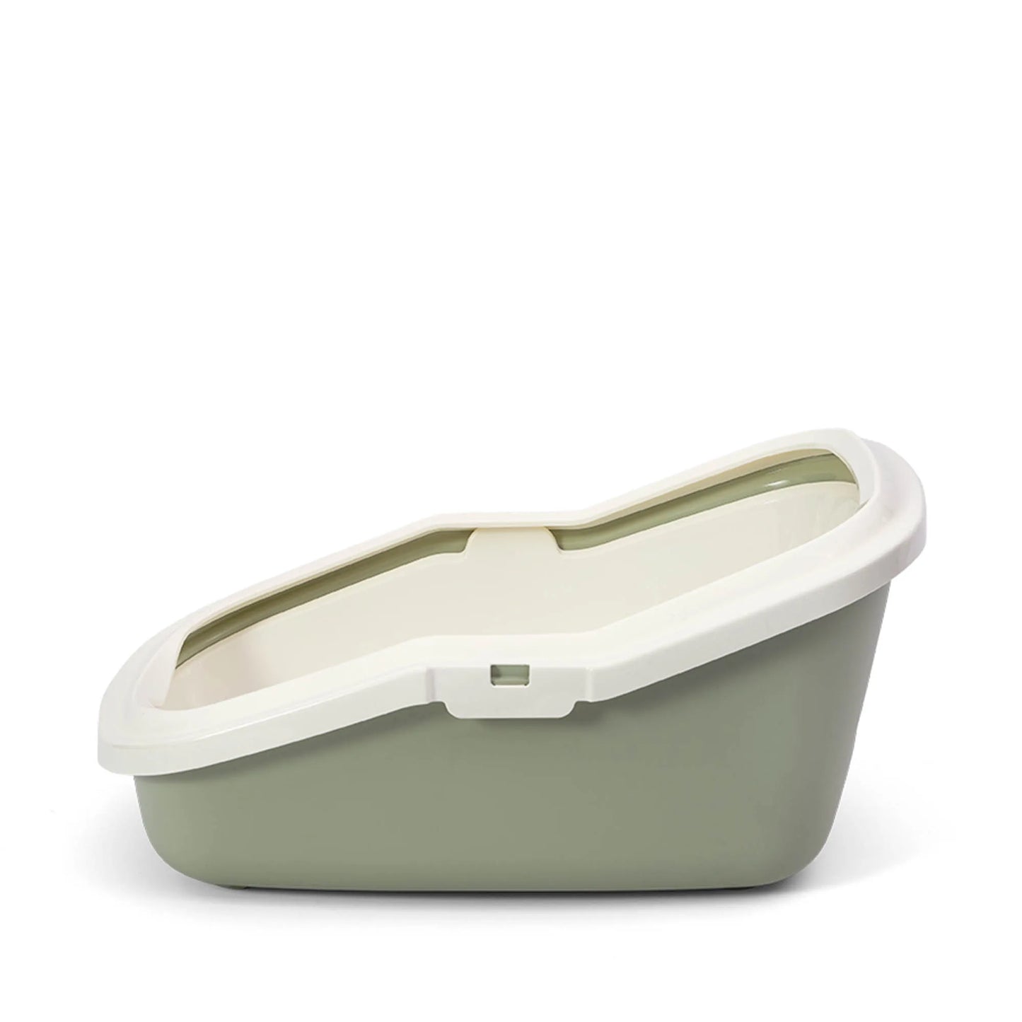 PeeWee EcoMinor bac à litière ouvert vert sauge – Set de Base + 3 kg granulés de bois
