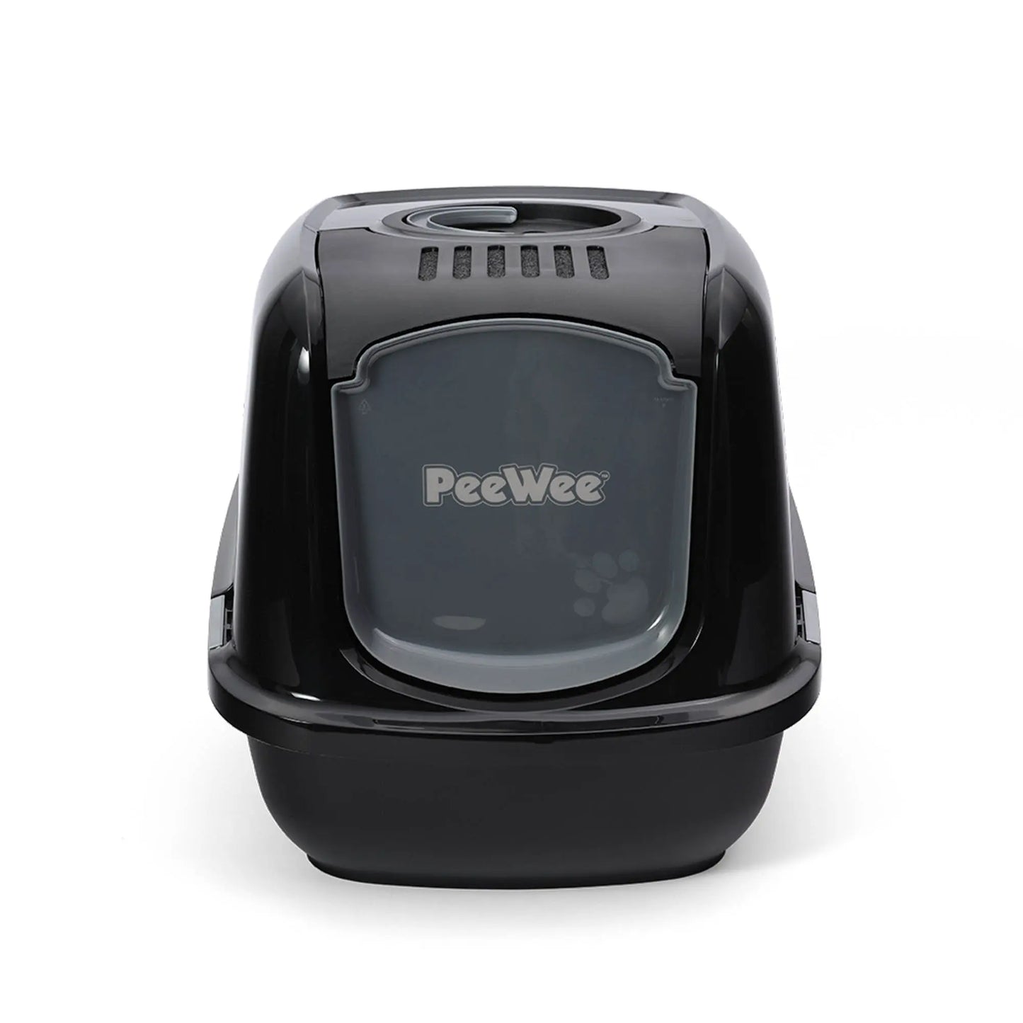 PeeWee EcoDome XXL bac à litière avec couvercle noir – Set de Base + 3 kg granulés de bois