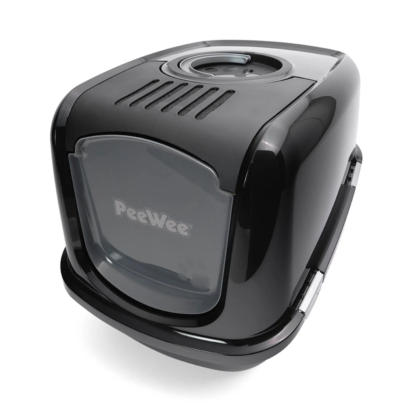 PeeWee EcoDome XXL bac à litière avec couvercle noir – Set de Base + 3 kg granulés de bois