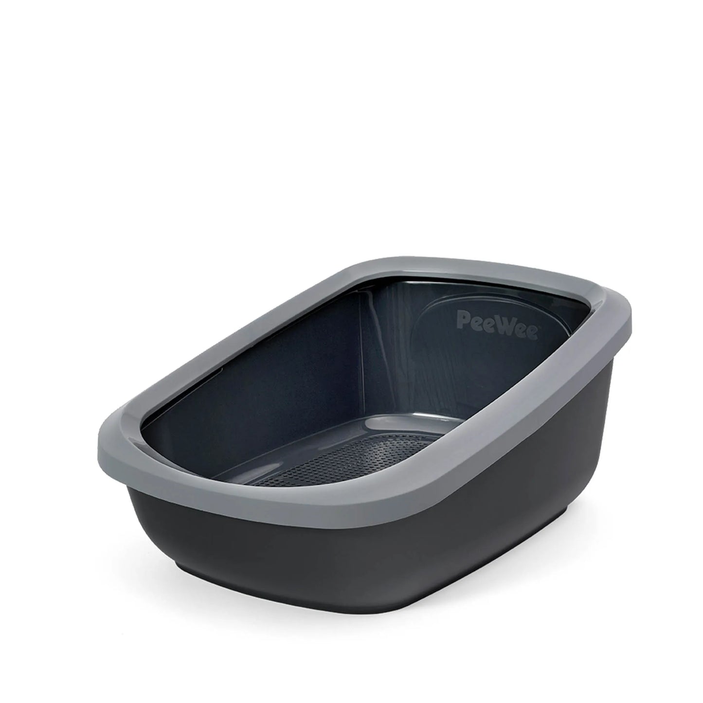 PeeWee EcoGranda XXL bac à litière ouvert gris – Set de Base + 3 kg granulés de bois