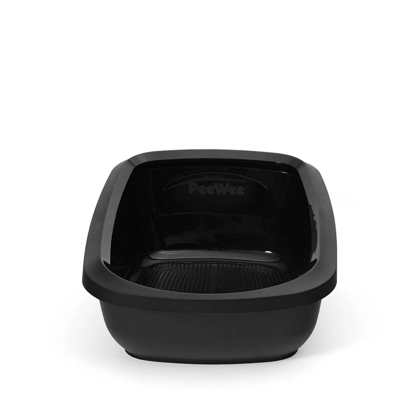 PeeWee EcoGranda XXL bac à litière ouvert noir – Set de Base + 3 kg granulés de bois