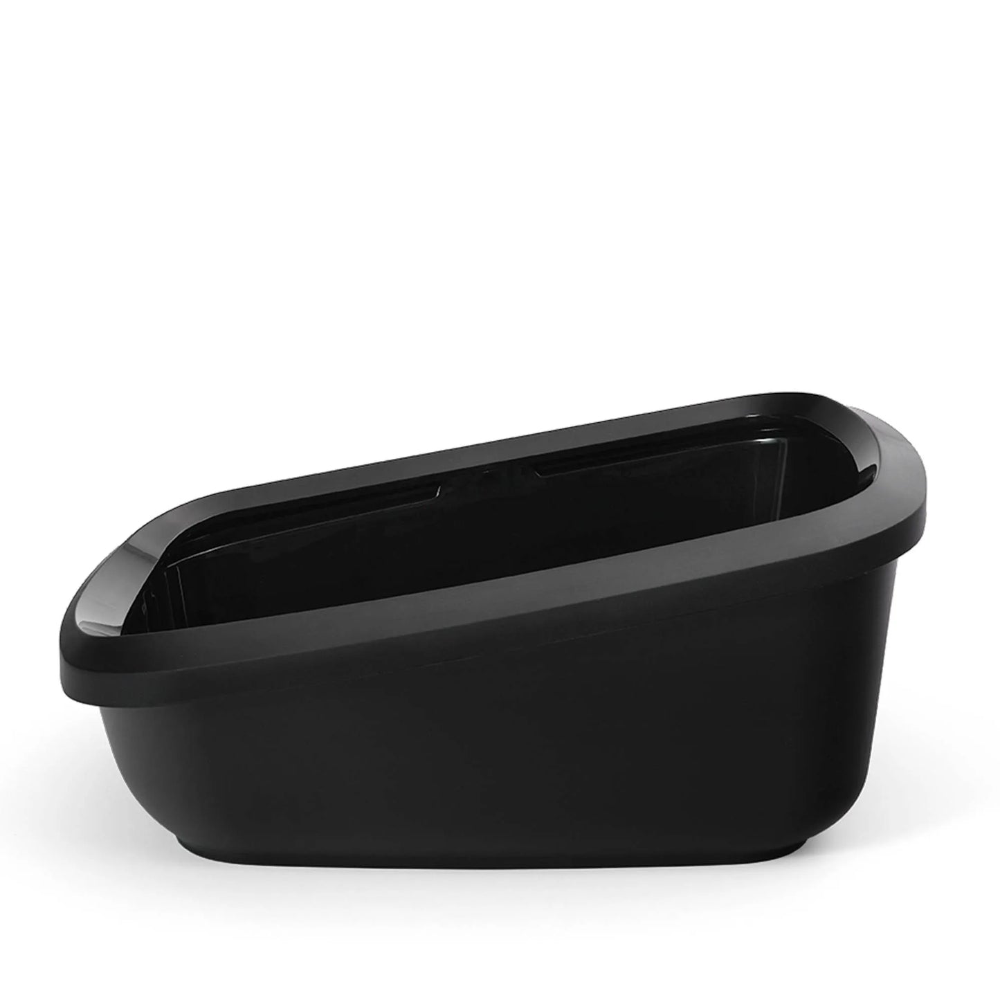 PeeWee EcoGranda XXL bac à litière ouvert noir – Set de Base + 3 kg granulés de bois