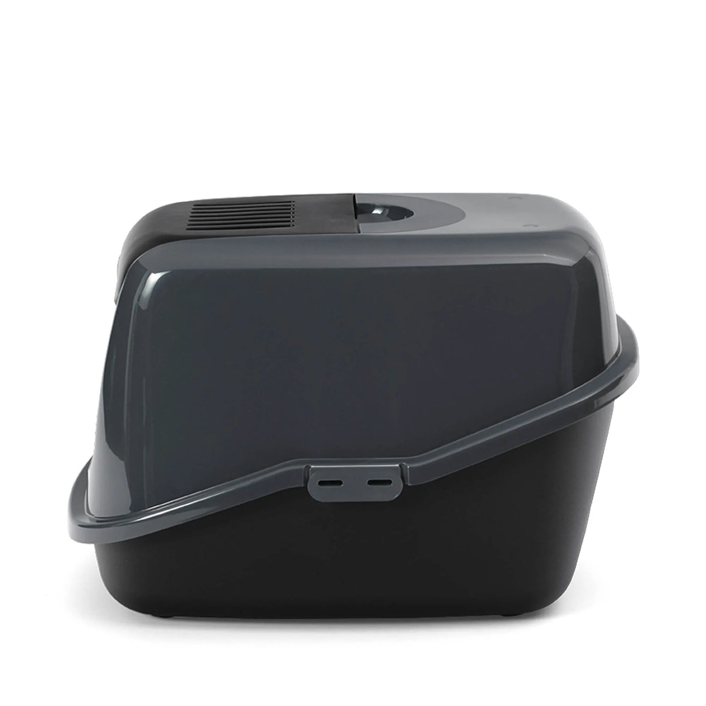 PeeWee EcoHus bac à litière avec couvercle anthracite-noir – Set de Base + 3 kg granulés de bois