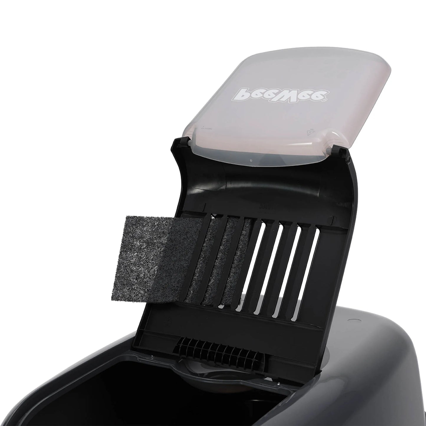PeeWee EcoHus bac à litière avec couvercle anthracite-noir – Set de Base + 3 kg granulés de bois
