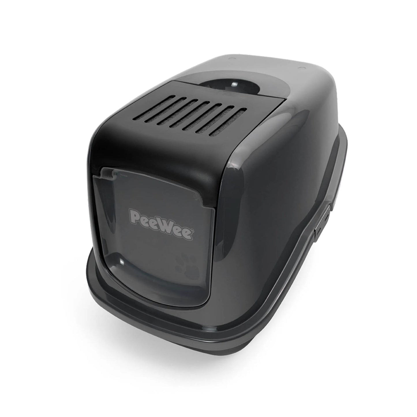 PeeWee EcoHus bac à litière avec couvercle anthracite-noir – Set de Base + 3 kg granulés de bois