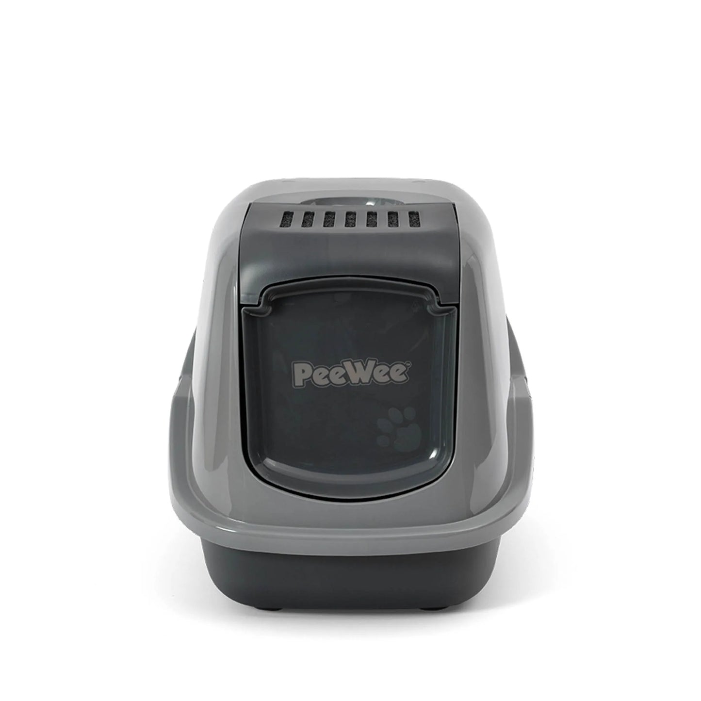 PeeWee EcoHus bac à litière avec couvercle gris – Set de Base + 3 kg granulés de bois