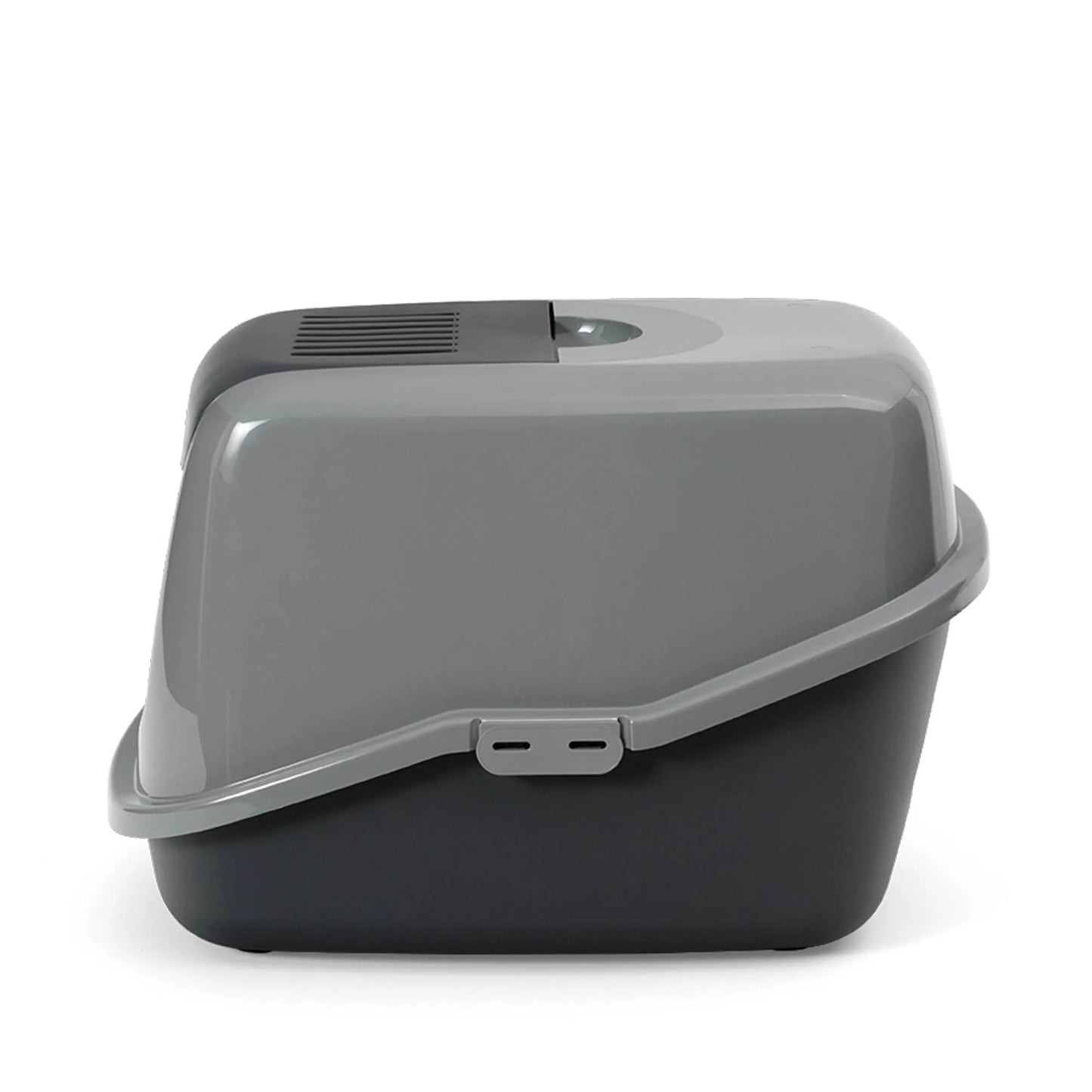 PeeWee EcoHus bac à litière avec couvercle gris – Set de Base + 3 kg granulés de bois