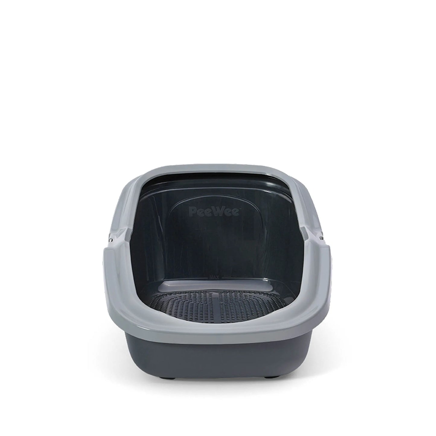 PeeWee EcoMinor bac à litière ouvert gris – Set de Base + 3 kg granulés de bois