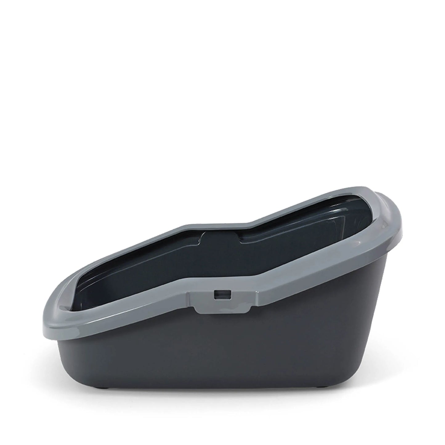 PeeWee EcoMinor bac à litière ouvert gris – Set de Base + 3 kg granulés de bois