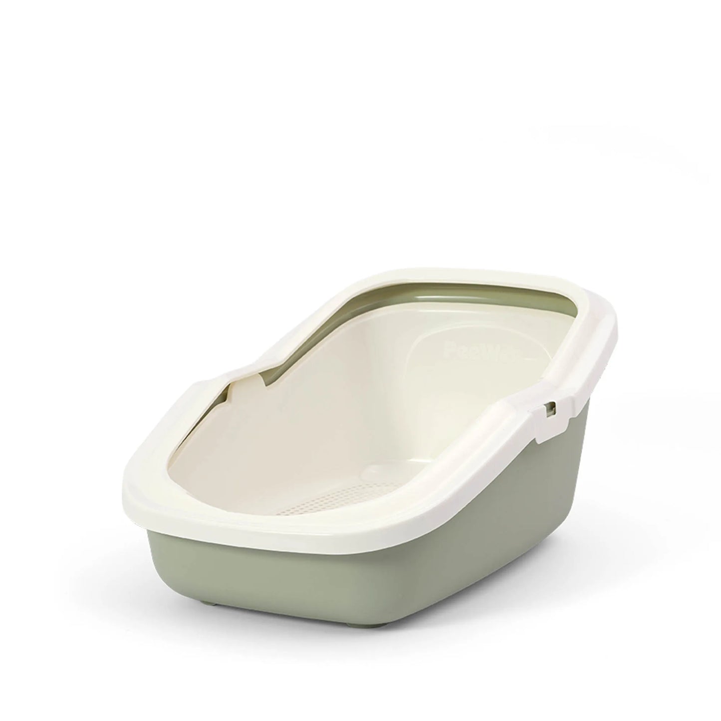 PeeWee EcoMinor bac à litière ouvert vert sauge – Set de Base + 3 kg granulés de bois